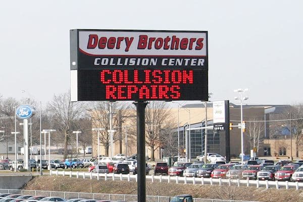 Deery Brothers Collision Center - Monochrome Red